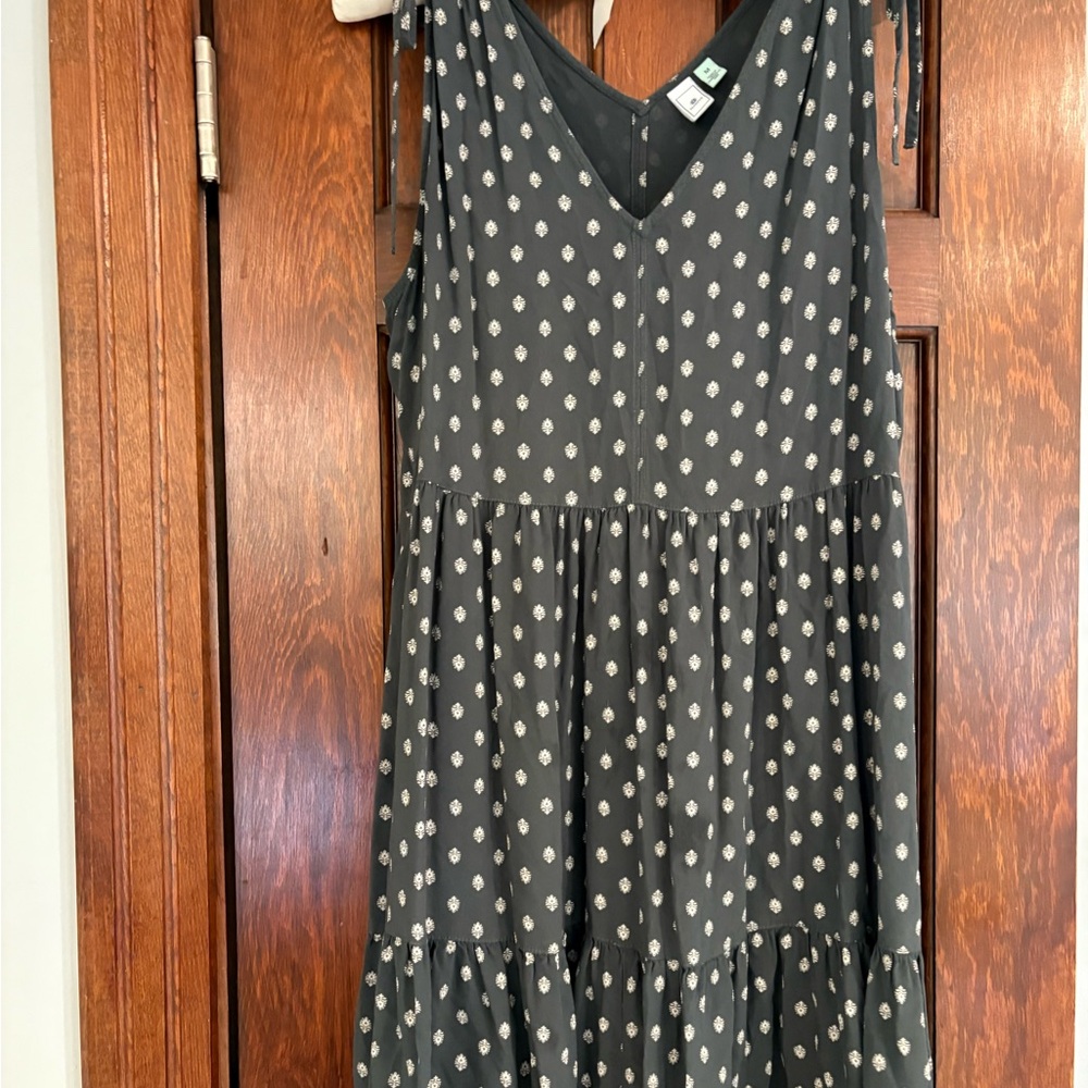 Grey pattern Mini Dress cute spring fun